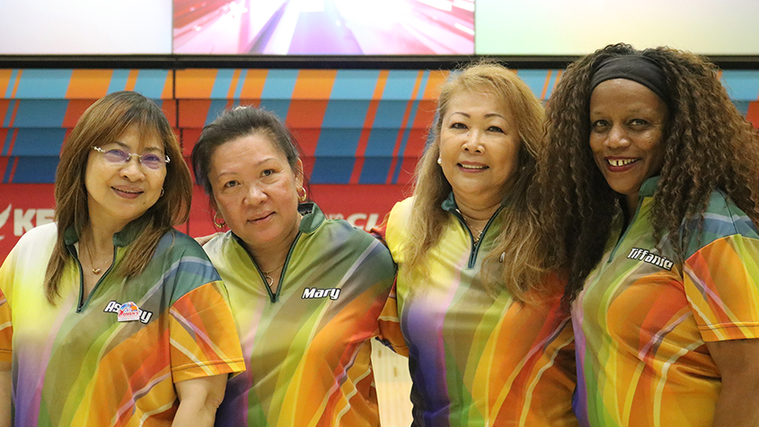 The members of Strike Force Team 9 at the 2024 Women's Championships